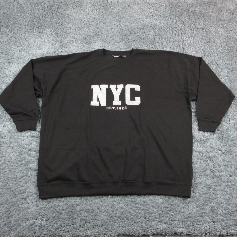 Bigdude Sweatshirt Mens 6XL Black Pullover Fleece Graphic Oversized NWT
